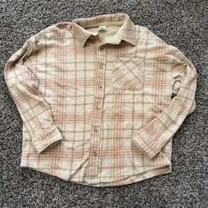 VS Pink Yellow Plaid Shacket size S